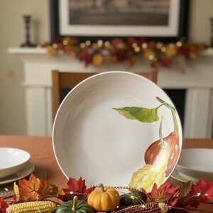 The Cellar Macy's Whiteware Harvest Vegetable Rim Soup Pasta Bowl Fall Set Of 3